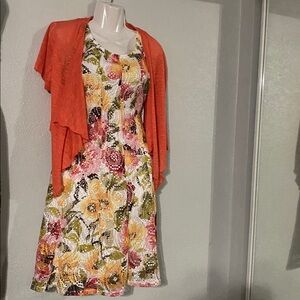 Perceptions short sleeveless jacket dress